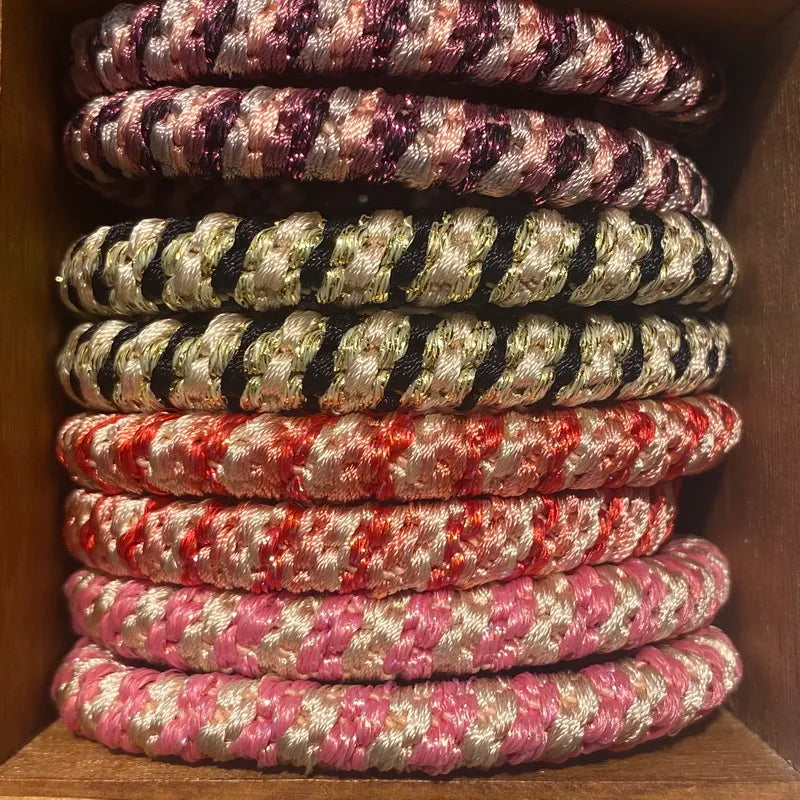 8pcs /lot women fashion colored hair rubber bands for Bracelet girls elastic hair tie knekki hair rope knekki haar elastiek