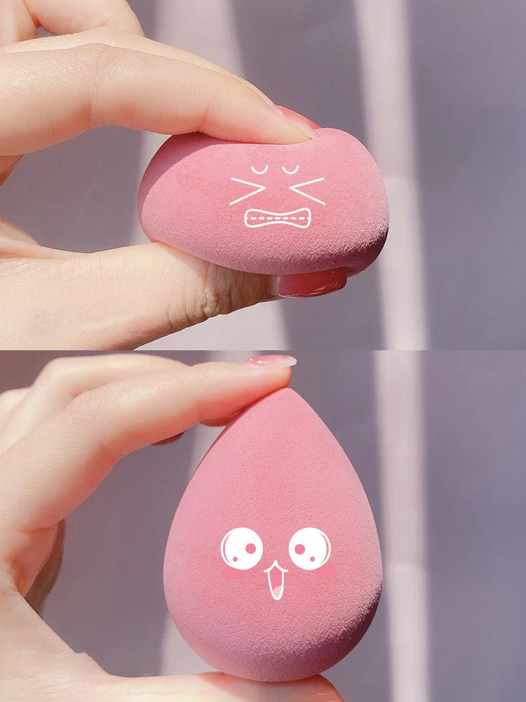 4Pcs Makeup Sponge Powder Puff Dry and Wet Combined Beauty Cosmetic Ball Powder Puff Bevel Cut Make Up Sponge Foundation Tools