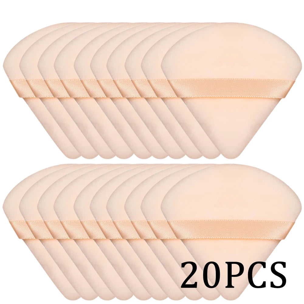 20/30Pcs Triangle Velvet Powder Puff Wet Dry Use Makeup Sponge Cosmetics Blender Makeup Foundation Beauty Tool Accessories