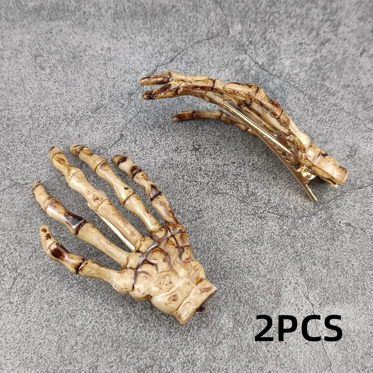 2/4/10/20 PCS New Halloween Ghost Hand Black and Brown Decorative Accessories Handmade Hairpins Resin Hair Accessories