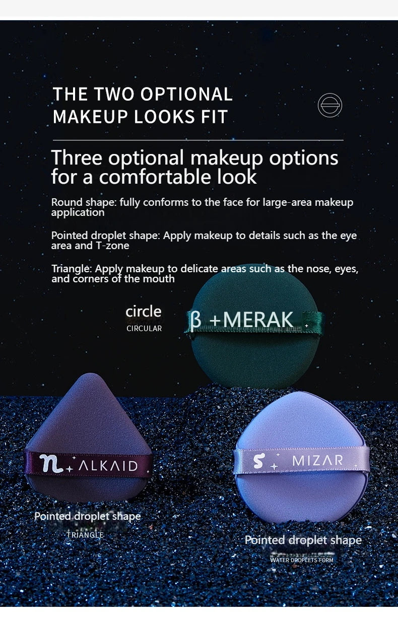 10pcs Air Cushion Powder Puff Polyurethane Double-Sided Dual-Effect Wet And Dry Dual-Use Foundation Dry Powder Puff MakeupSponge