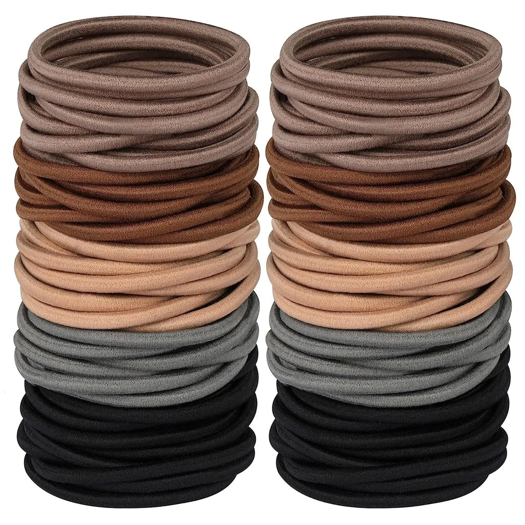 10/30/50pcs 4MM Black Ponytail Holder Elastic Hair Bands Scrunchies For Women Men Girl Lady Hairband Leagues Headband Accessory