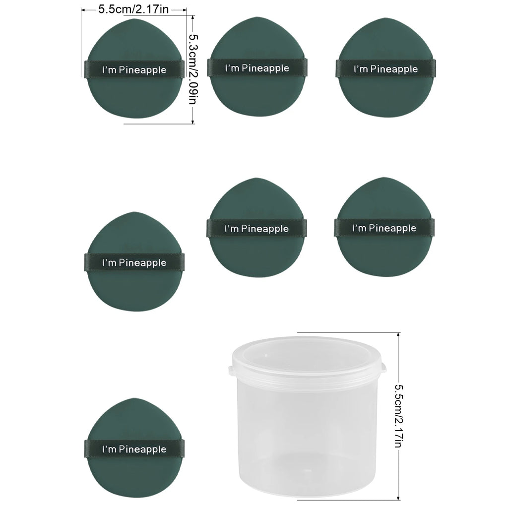 Boxed Dustproof Air Cushion Powder Puff Dry And Wet Dual-Use Makeup Circular Droplet Shaped Sponge Powder Puff Beauty Tool
