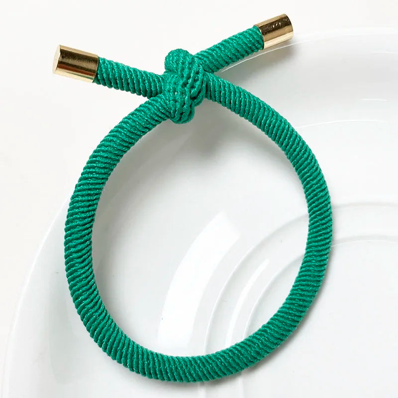 10PCS Women Trendy Elastic Hair Rubber Bands  Girls Hair Bands Hair Scrunchies Gold Plated  Hair Accessories Hair Gum/Tie/Holder