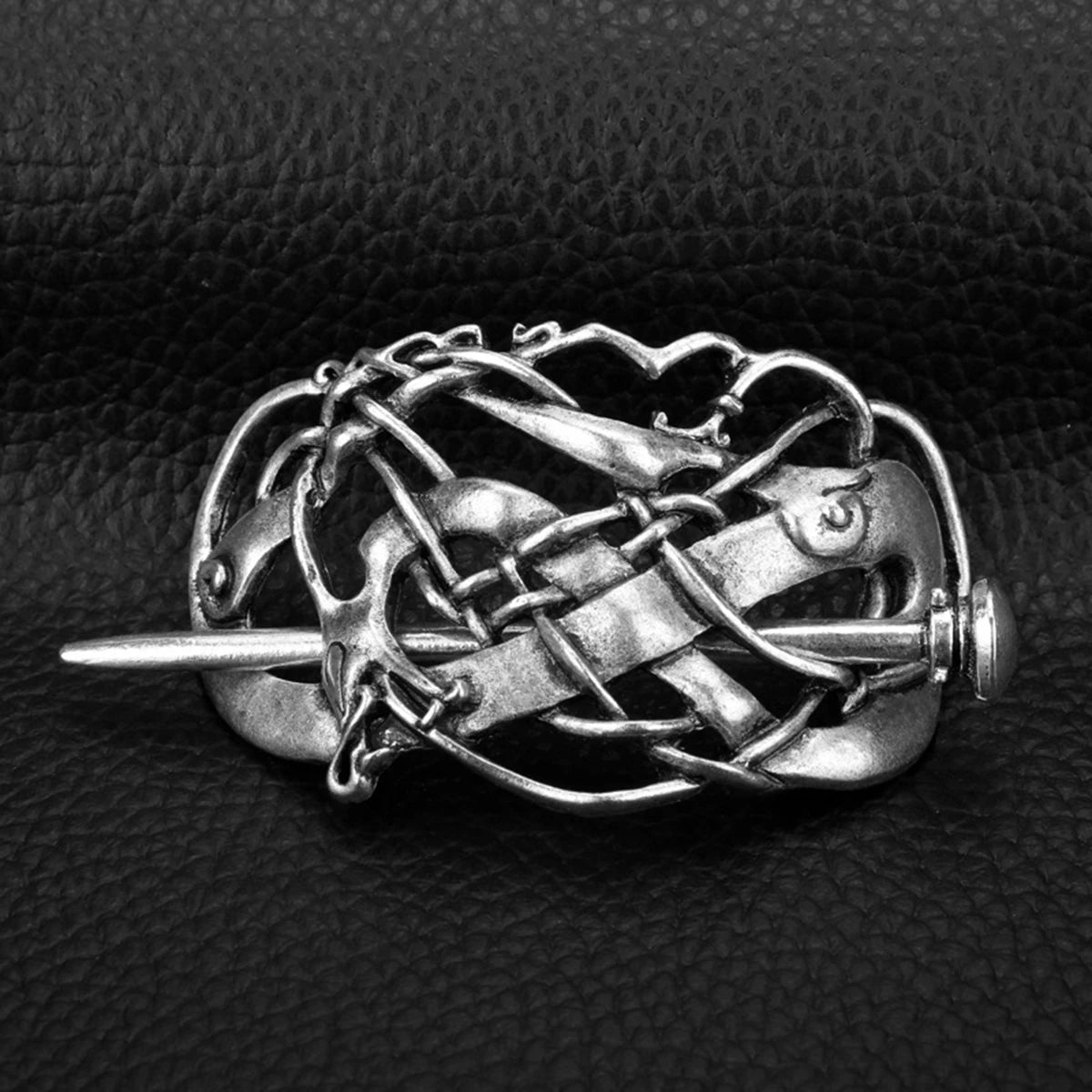Viking Celtic Hair Clips Vintage Celtic Knot Hairpins Retro Silver Alloy Hair Sticks Viking Metal Celtic Hair Barrette Jewelry