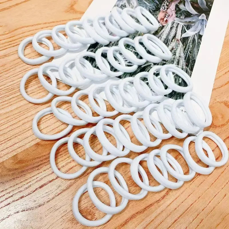 Women Basic Hair Bands 1.57inch Simple Solid Colors Elastic Headband Hair Ropes Ties Hair Accessories Ponytail Holder elastic