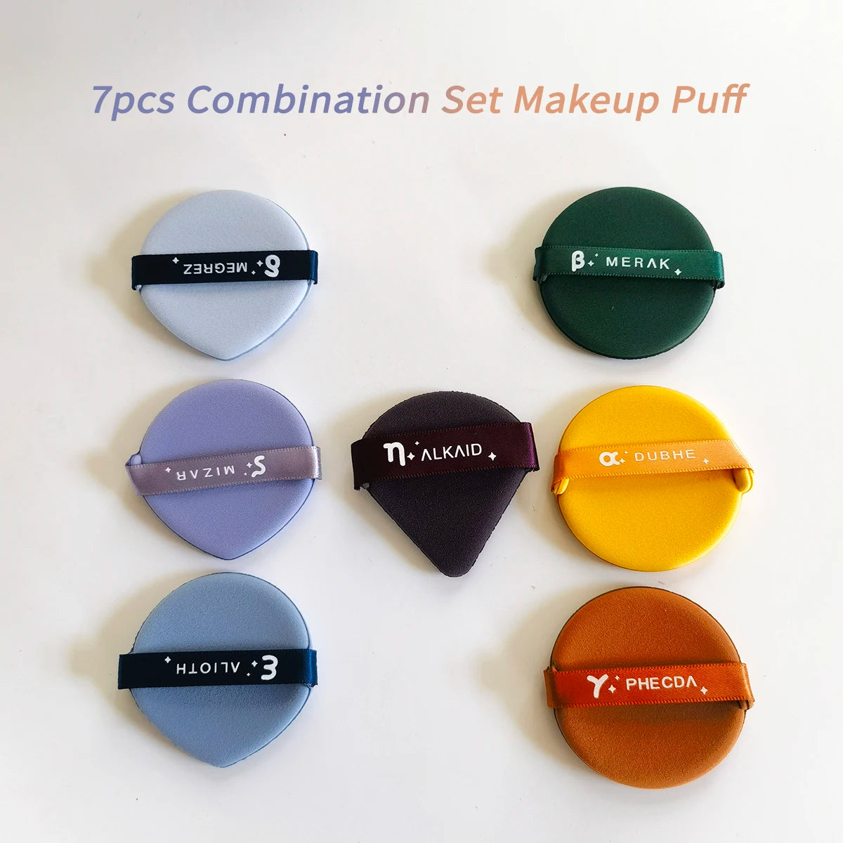 10pcs Air Cushion Powder Puff Polyurethane Double-Sided Dual-Effect Wet And Dry Dual-Use Foundation Dry Powder Puff MakeupSponge