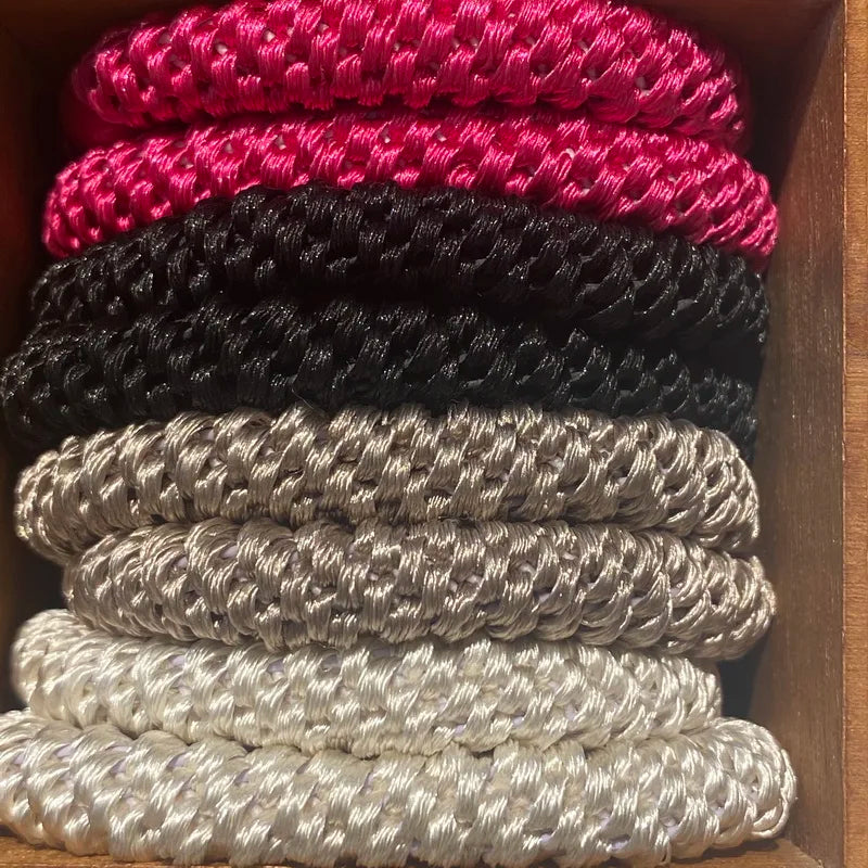 8pcs /lot women fashion colored hair rubber bands for Bracelet girls elastic hair tie knekki hair rope knekki haar elastiek