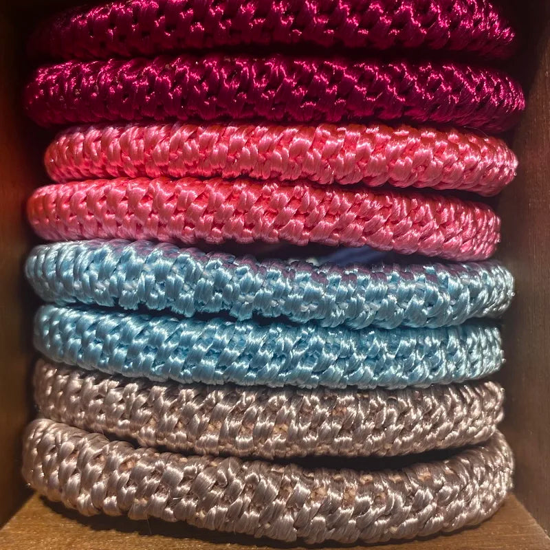 8pcs /lot women fashion colored hair rubber bands for Bracelet girls elastic hair tie knekki hair rope knekki haar elastiek