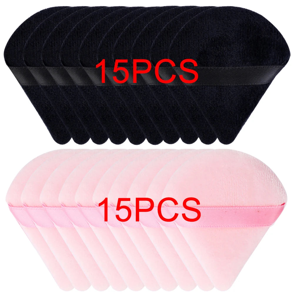 20/30Pcs Triangle Velvet Powder Puff Wet Dry Use Makeup Sponge Cosmetics Blender Makeup Foundation Beauty Tool Accessories