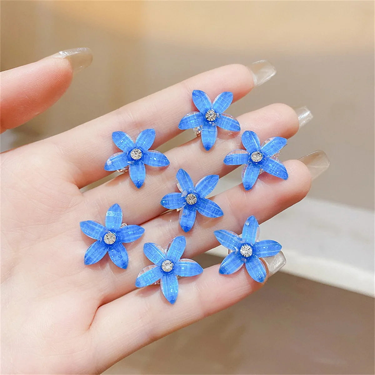 10PCS Braided Hair Clips Small Flower Hair Buttons Mini Claw Hairpins Everyday Styling Travel Accessories Gift