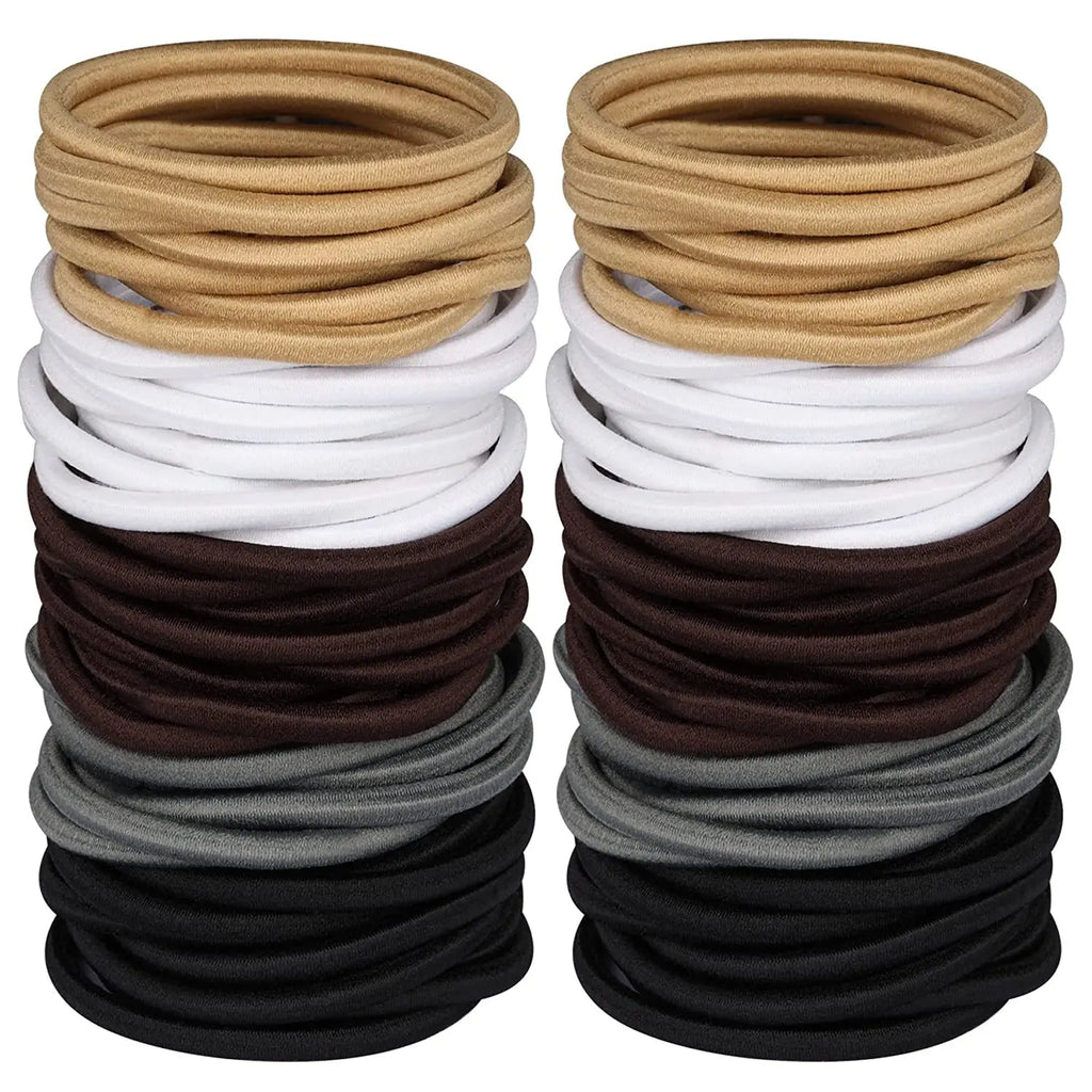 10/30/50pcs 4MM Black Ponytail Holder Elastic Hair Bands Scrunchies For Women Men Girl Lady Hairband Leagues Headband Accessory