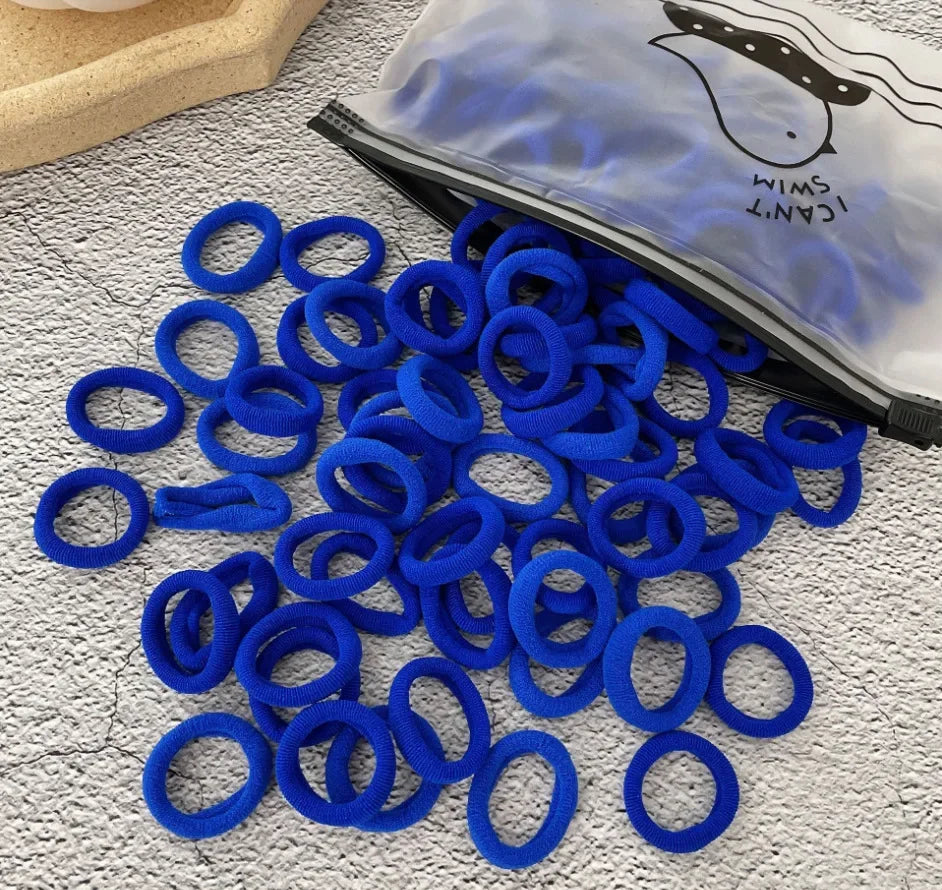 50/100Pcs Hair Bands for Children Colorful Nylon Scrunchie Hair Ties Rubber Band Kids Elastic Hair Leagues Girl Accessories