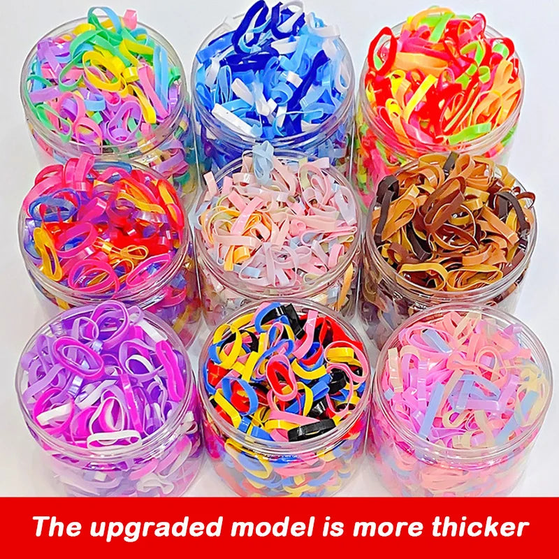 500PCS Upgraded Thickened Elastic Hair Bands For Women Girls Durable Hair Tie Not Easy To Break Rubber Bands Hair Accessories