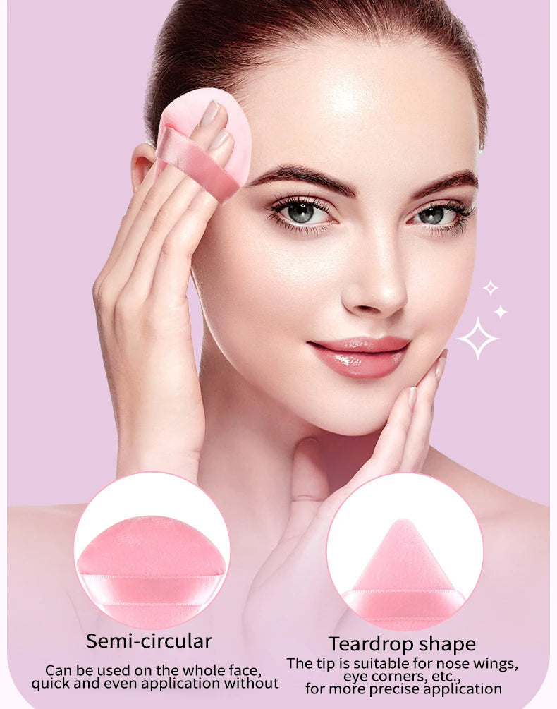 Flocked Cushion Makeup Puff Suitable For Dry And Wet Use Flawless Skin-Friendly Setting Puff for Pressed Powder and Loose Powder