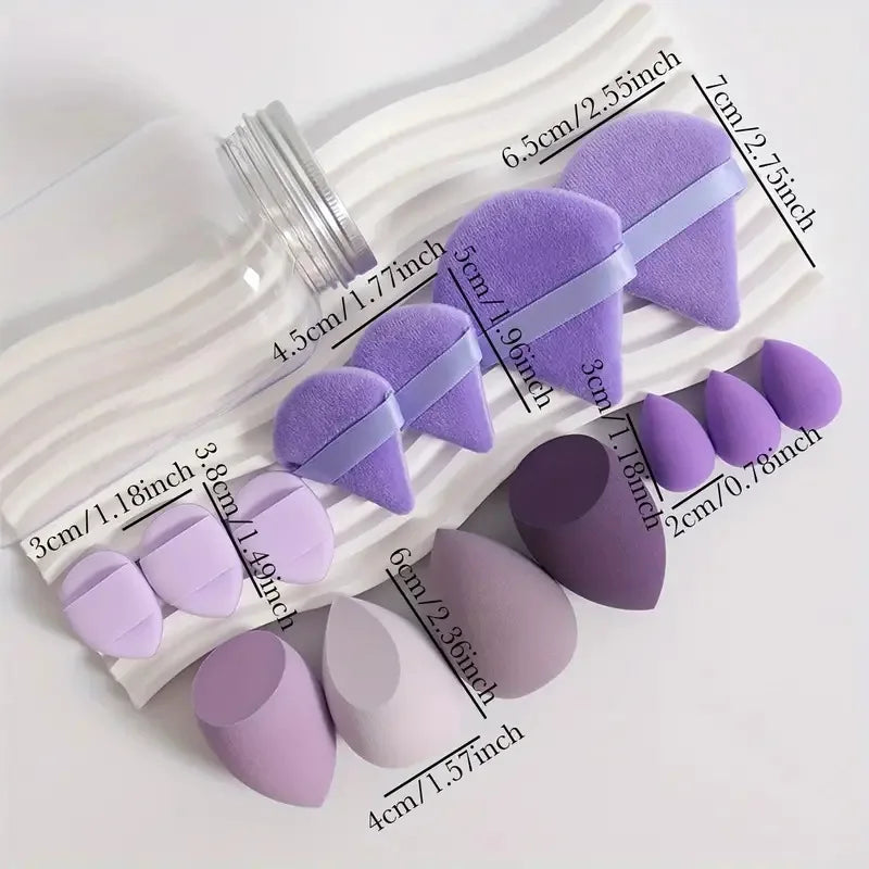 Makeup Sponge Set Blender Sponges 14/16Pcs for Liquid Cream, and Powder Latex Free Makeup Sponges Multi-colored Sponges