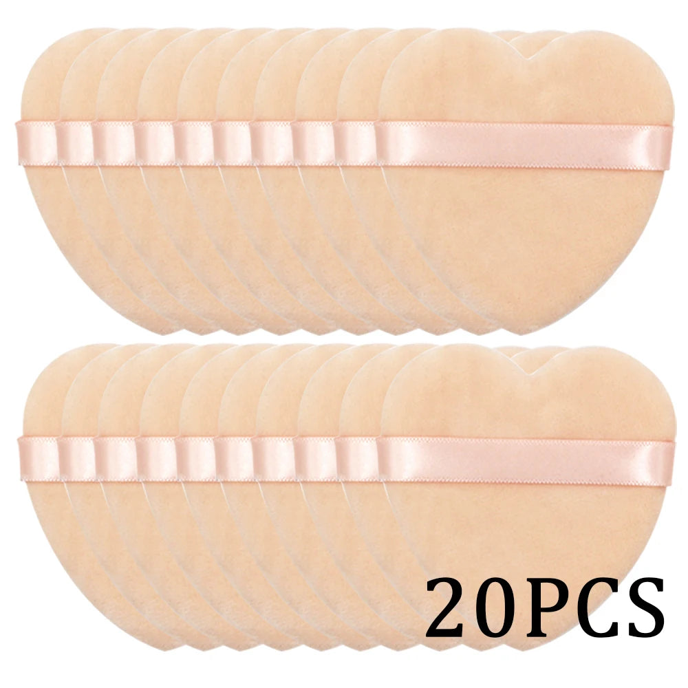 20/30Pcs Triangle Velvet Powder Puff Wet Dry Use Makeup Sponge Cosmetics Blender Makeup Foundation Beauty Tool Accessories