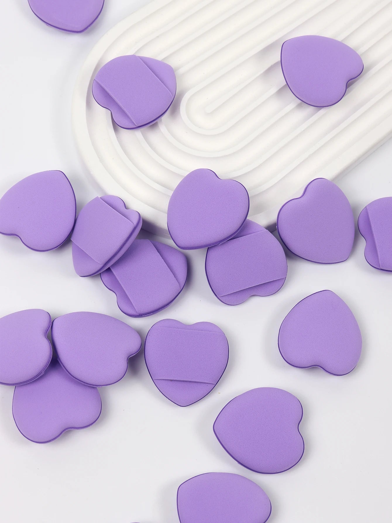 50 Mini Finger Cushions Air Cushion Powder Puff, Latex Free Mixed Sponge and Cosmetic Puff Is Used for Liquid Foundation Make-