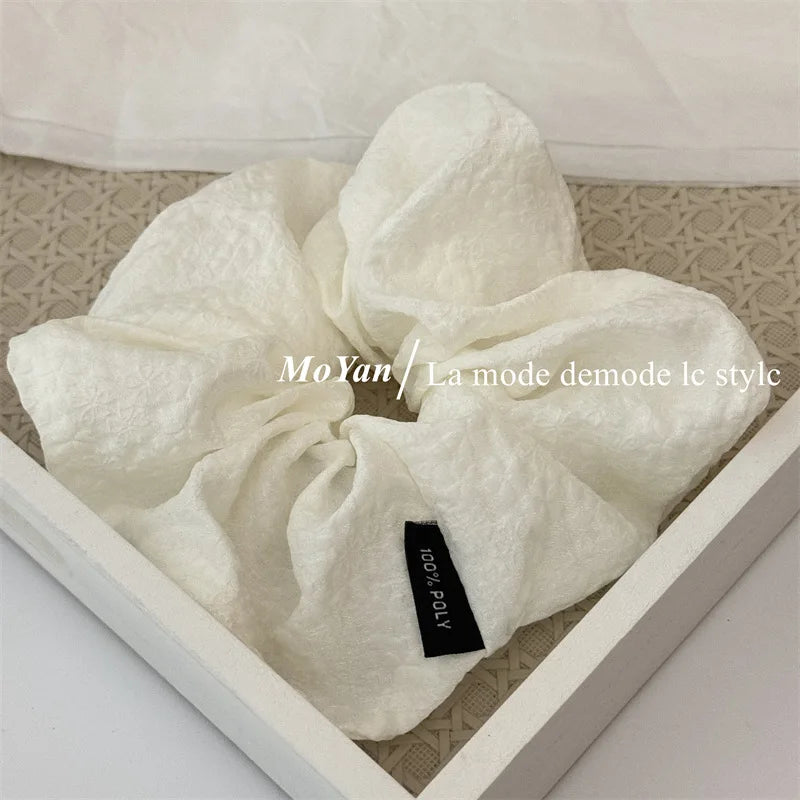 2025 new textured printed ball head large intestine hair band simple versatile rubber band women's tie head rope puff hair rope