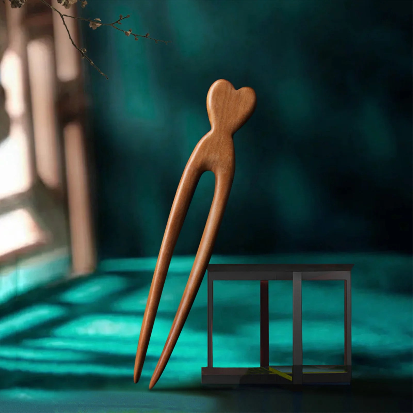 Handmade Wood Hair Pins and Clips Chinese Wooden Hair Sticks Forks U Shaped Hairpins Clips Retro Fashion Hairclips Headwear
