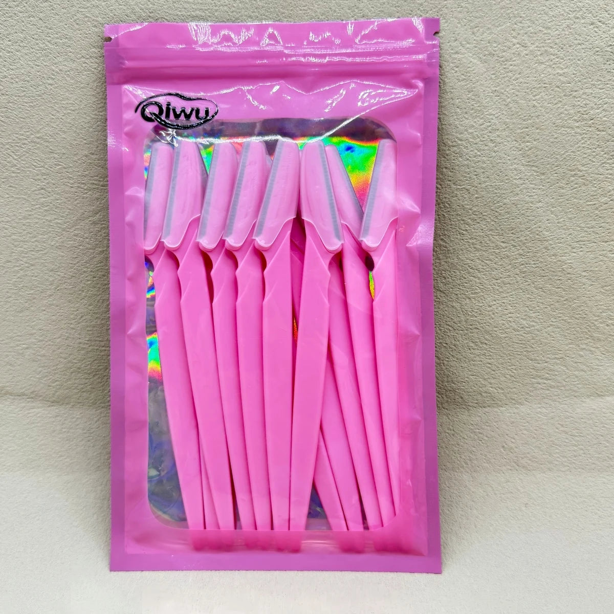 QI WU 12Pcs Eyebrow Trimmer Face Blade Shaver Portable Eye Brow Epilation Hair Removal Safety Eyebrow Cutting Woman Makeup Tools