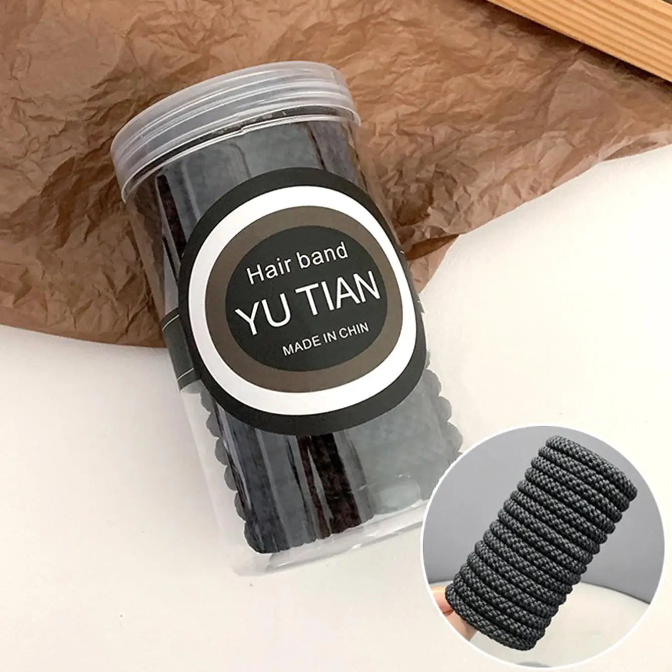 15 pcs of woven high elasticity hair bands for women's hair tie basic rubber bands thickened high ponytail headband accessories