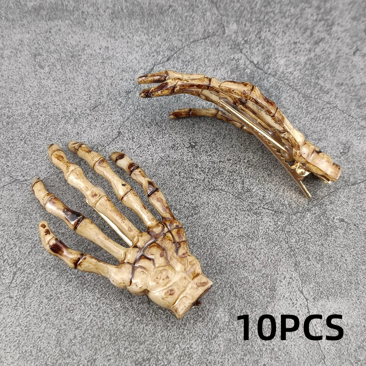 2/4/10/20 PCS New Halloween Ghost Hand Black and Brown Decorative Accessories Handmade Hairpins Resin Hair Accessories