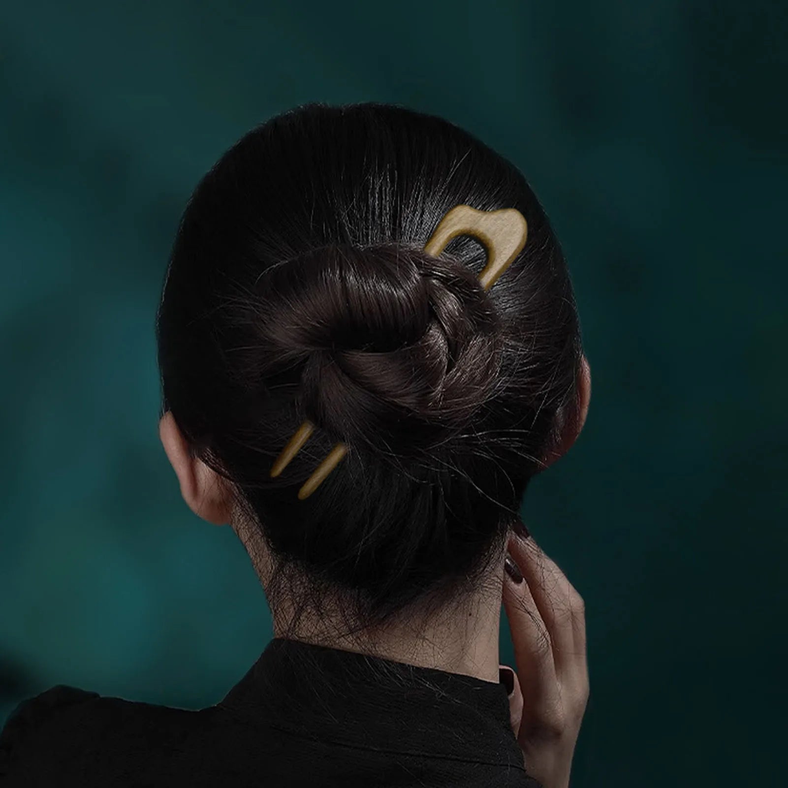 Handmade Wood Hair Pins and Clips Chinese Wooden Hair Sticks Forks U Shaped Hairpins Clips Retro Fashion Hairclips Headwear