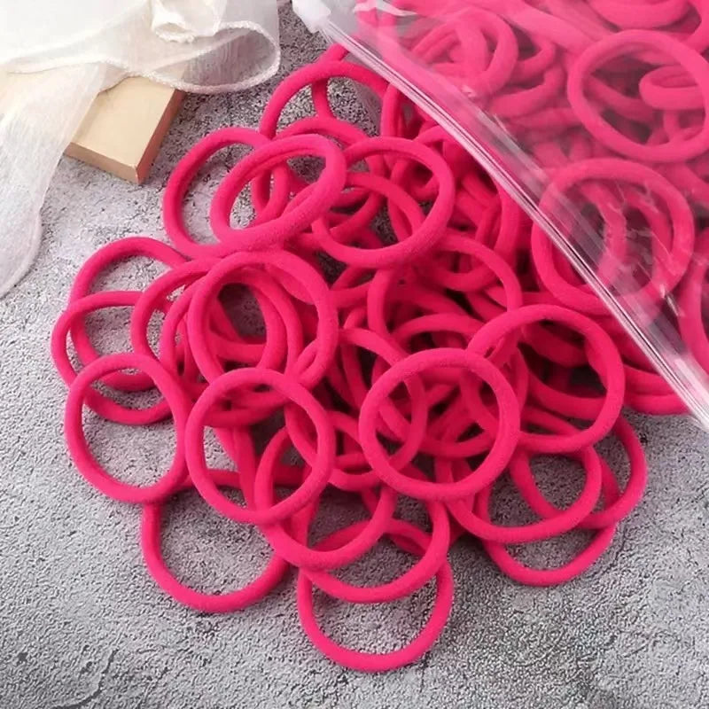 Women Basic Hair Bands 1.57inch Simple Solid Colors Elastic Headband Hair Ropes Ties Hair Accessories Ponytail Holder elastic