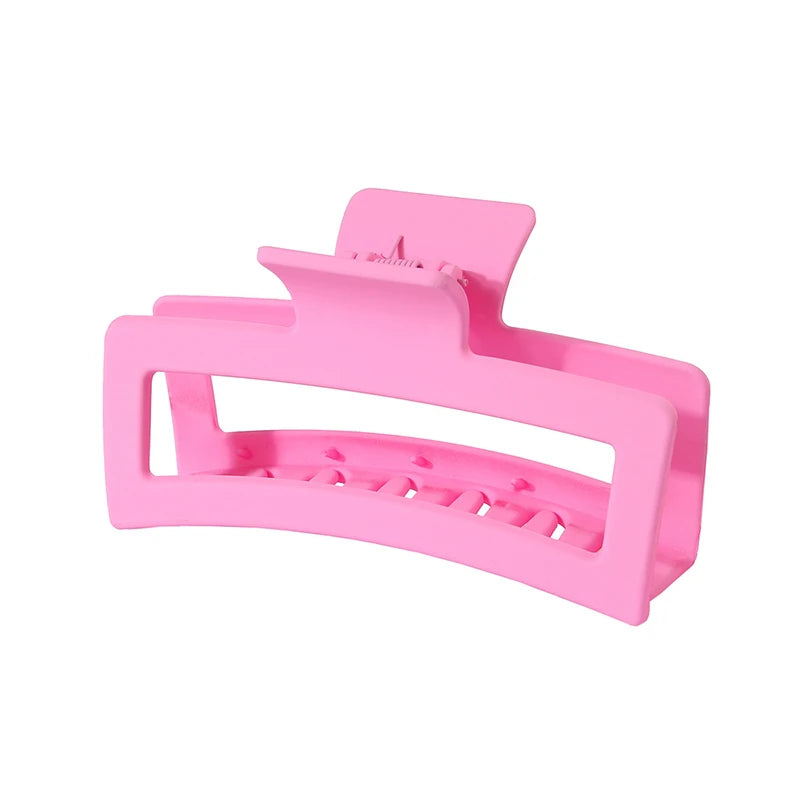 13CM Oversized Solid Color Square Frosted Hair Shark Clip Premium Hair Accessories for Women/Girls Thick Hair Fashion Headdress