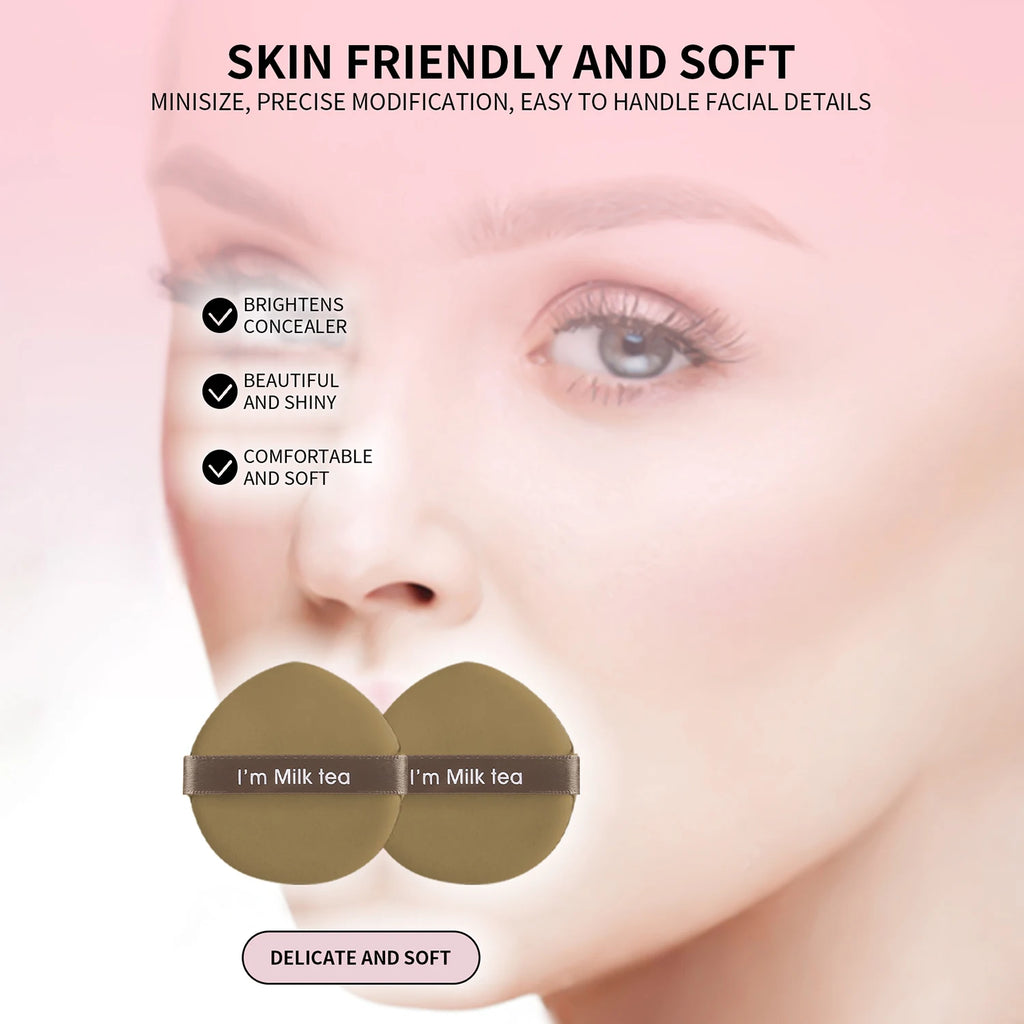 Boxed Dustproof Air Cushion Powder Puff Dry And Wet Dual-Use Makeup Circular Droplet Shaped Sponge Powder Puff Beauty Tool