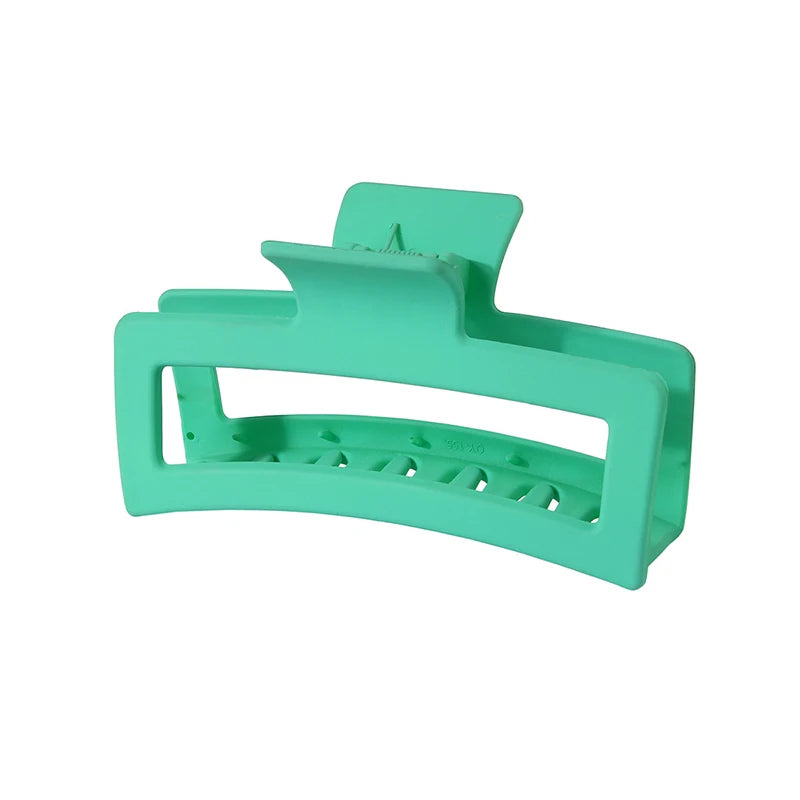13CM Oversized Solid Color Square Frosted Hair Shark Clip Premium Hair Accessories for Women/Girls Thick Hair Fashion Headdress